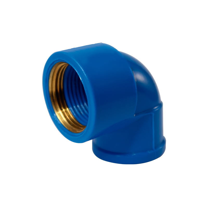 JOELHO AZUL C/ BUCHA LATÃO PVC